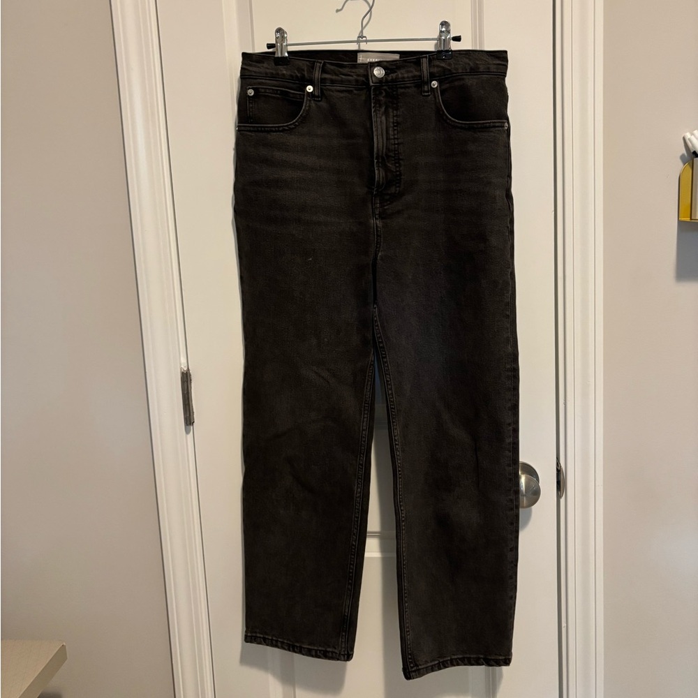 Everlane Way High Jean in Washed Black size 30 cropped/short (25.5 inseam)